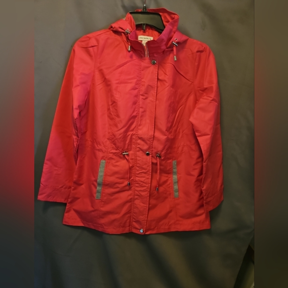 Susan Graver Women’s Pink Hooded Lightweight Jacket